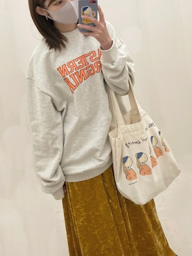 「ISOOK（アイスー）のアイテム（スウェット）」を使った、わわわさん（レディース・160cm）の秋コーディネート