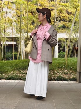 「ADD CULUMN（アドカラム）のアイテム」を使った、miou.さん（レディース・152cm）の春コーディネート