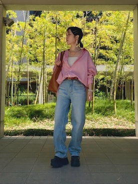 「FRAMeWORK（フレームワーク）のアイテム」を使った、miou.さん（レディース・152cm）の春コーディネート