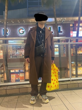 「NANO universe（ナノユニバース）のアイテム（デニムジャケット）」を使った、たつきさん（メンズ・168cm）の冬コーディネート