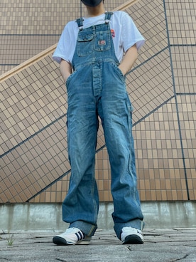 「EDWIN（エドウィン）のアイテム（オールインワン・サロペット）」を使った、りゅーとさん（メンズ・169cm）の夏コーディネート