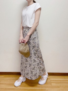 「BEN DAVIS（ベンデイビス）のアイテム（キャップ）」を使った、suzu.さん（レディース・160cm）の夏コーディネート