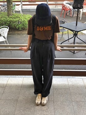 「I&ME（アイアンドミー）のアイテム」を使った、ボーイさん（レディース・165cm）の夏コーディネート