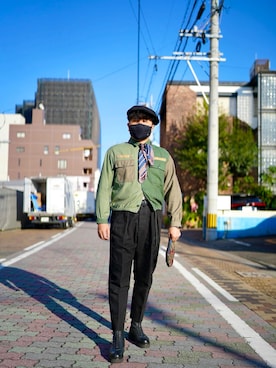 「PADRONE（パドローネ）のアイテム（ブーツ）」を使った、ray.lightmellow.DJさん（メンズ・169cm）の冬コーディネート