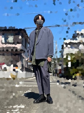 「ZIP FIVE（ジップファイブ）のアイテム（テーラードジャケット）」を使った、ray.lightmellow.DJさん（メンズ・169cm）の秋コーディネート
