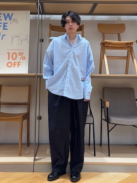 「URBAN RESEARCH（アーバンリサーチ）のLOTTO　I LOSANGA NY LONG-SLEEVE SHIRTS（シャツ/ブラウス、その他）」を使った、manatoさん（メンズ・173cm）の春コーディネート