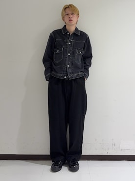 「ATON（エイトン）のアイテム」を使った、manatoさん（メンズ・173cm）の秋コーディネート