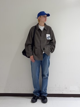 「アイテム（ピアス（両耳用））」を使った、manatoさん（メンズ・173cm）の秋コーディネート