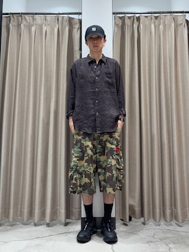 「アーバンリサーチ」｜「アイテム（キャップ）」を使った、manatoさん（メンズ・173cm）の夏コーディネート
