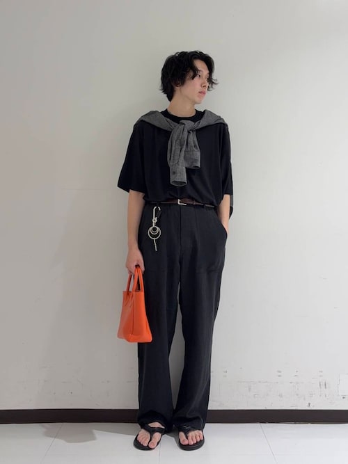 new basic　ウォッシャブルメリノウールショートスリーブTシャツ