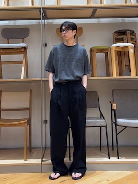 「アイテム（トップス）」を使った、manatoさん（メンズ・173cm）の春コーディネート