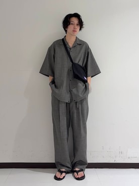 「ISLAND SLIPPER（アイランドスリッパ）のアイテム（サンダル）」を使った、manatoさん（メンズ・173cm）の夏コーディネート