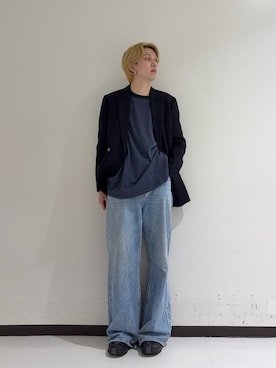 「アイテム（ピアス（両耳用））」を使った、manatoさん（メンズ・173cm）の秋コーディネート