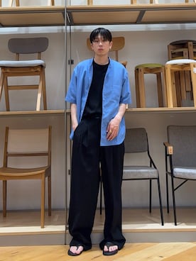「アイテム（トップス）」を使った、manatoさん（メンズ・173cm）の春コーディネート