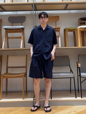 「アイテム（トップス）」を使った、manatoさん（メンズ・173cm）の春コーディネート