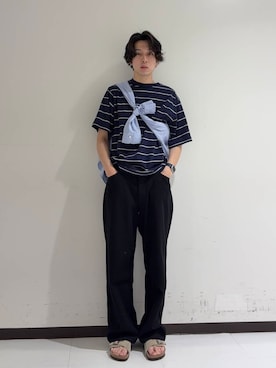 「URBAN RESEARCH（アーバンリサーチ）のアイテム（Tシャツ/カットソー）」を使った、manatoさん（メンズ・173cm）の夏コーディネート