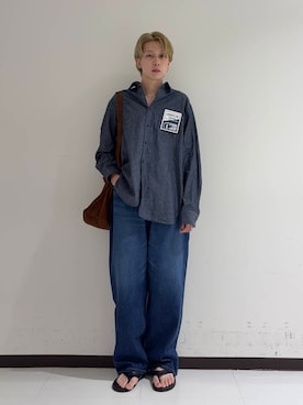 「ISLAND SLIPPER（アイランドスリッパ）のアイテム（サンダル）」を使った、manatoさん（メンズ・173cm）の夏コーディネート