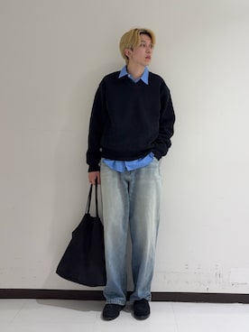 「アイテム（トートバッグ）」を使った、manatoさん（メンズ・173cm）の秋コーディネート
