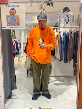 「MANASTASH（マナスタッシュ）のアイテム（キャップ）」を使った、katokenさん（メンズ・175cm）の秋コーディネート