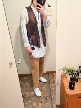 「antiqua（アンティカ）のアイテム」を使った、リーダーさん（レディース・165cm・40代）の秋コーディネート