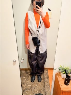 「LA BELLE ETUDE（ラベルエチュード）のアイテム（パンツ）」を使った、リーダーさん（レディース・165cm）の秋コーディネート