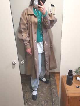 「CIAOPANIC TYPY（チャオパニックティピー）のアイテム（スウェットパンツ）」を使った、リーダーさん（レディース・165cm）の春コーディネート