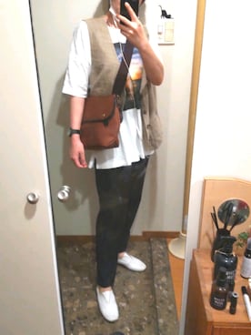 「ベストコーデ」｜「アイテム（スリッポン）」を使った、リーダーさん（レディース・165cm）の秋コーディネート