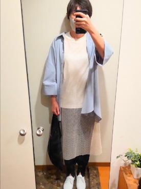 「アイテム（ワンピース/ドレス）」を使った、リーダーさん（レディース・165cm・40代）の夏コーディネート