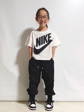 「アイテム（その他パンツ、ブラック系）」を使った、reaxcheeseさん（キッズ・110cm）の春コーディネート