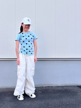 「WEGO（ウィゴー）のアイテム（パンツ）」を使った、reaxcheeseさん（キッズ・144cm）の夏コーディネート