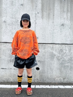 「アイテム（トップス）」を使った、reaxcheeseさん（キッズ・143cm）の秋コーディネート