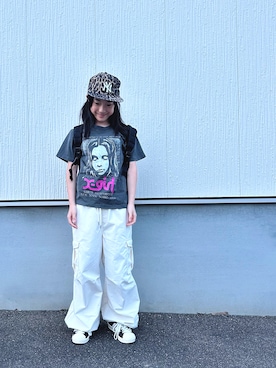 「アイテム（キャップ）」を使った、reaxcheeseさん（キッズ・143cm）の春コーディネート