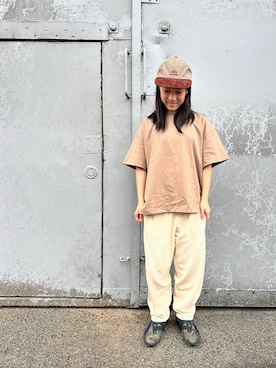 「アイテム（キャップ）」を使った、reaxcheeseさん（キッズ・143cm）の春コーディネート