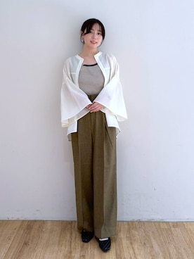 「高見え」｜「アイテム（バレエシューズ）」を使った、yuiさん（レディース・158cm）の春コーディネート