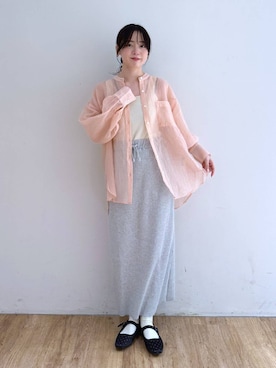 「高見え」｜「アイテム（バレエシューズ）」を使った、yuiさん（レディース・158cm）の春コーディネート