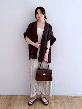 「LOWRYS FARM（ローリーズファーム）のアイテム（ジャケット/アウター）」を使った、yuiさん（レディース・158cm）の夏コーディネート