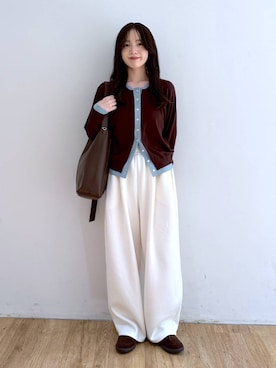 「アイテム（スウェットパンツ）」を使った、yuiさん（レディース・158cm）の秋コーディネート