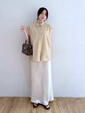 「アイテム（ボストンバッグ）」を使った、yuiさん（レディース・158cm・20代）の夏コーディネート