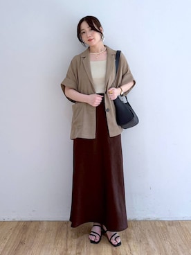 「アイテム（タンクトップ）」を使った、yuiさん（レディース・158cm）の夏コーディネート