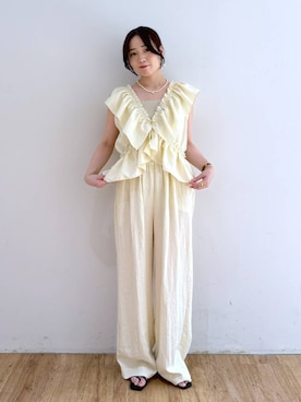 「アイテム（サロペット/オーバーオール）」を使った、yuiさん（レディース・158cm・20代）の夏コーディネート