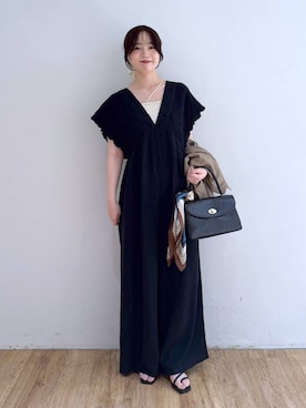 「アイテム（バンダナ/スカーフ、ブルー系）」を使った、yuiさん（レディース・158cm）の夏コーディネート