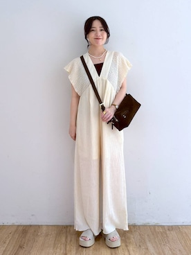 「アイテム（タンクトップ）」を使った、yuiさん（レディース・158cm・20代）の夏コーディネート