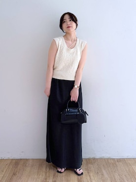 「高見え」｜「アイテム（サンダル）」を使った、yuiさん（レディース・158cm）の夏コーディネート