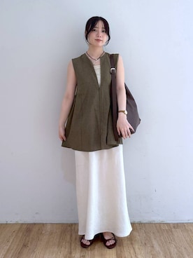 「夏コーデ」｜「アイテム（その他アウター）」を使った、yuiさん（レディース・158cm）の夏コーディネート
