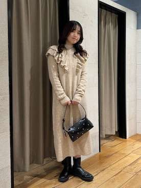 「アイテム（ワンピース/ドレス）」を使った、yuiさん（レディース・158cm・20代）の秋コーディネート