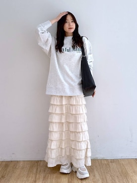 「アイテム（スウェット）」を使った、yuiさん（レディース・158cm）の秋コーディネート