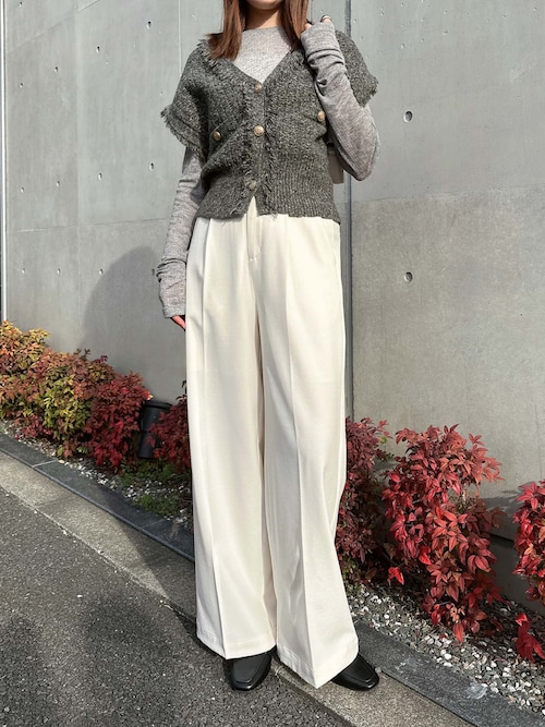 タックスラックスワイドパンツ