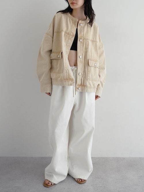 コクーンイージーワイドパンツ【デニム/ツイル】