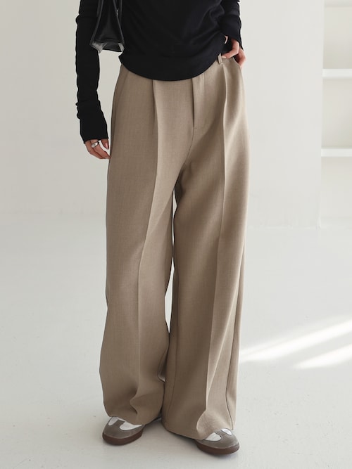 【新色追加】ツイルタックスラックスワイドパンツ