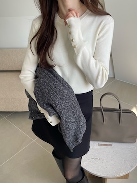 「andme（アンドミー）のアイテム」を使った、andmeさん（レディース・161cm）の秋コーディネート